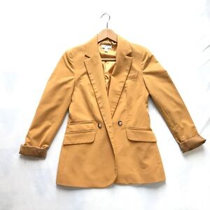 Topshop Tan Double-Breasted Blazer Jacket - Women’s 2 / S-XS